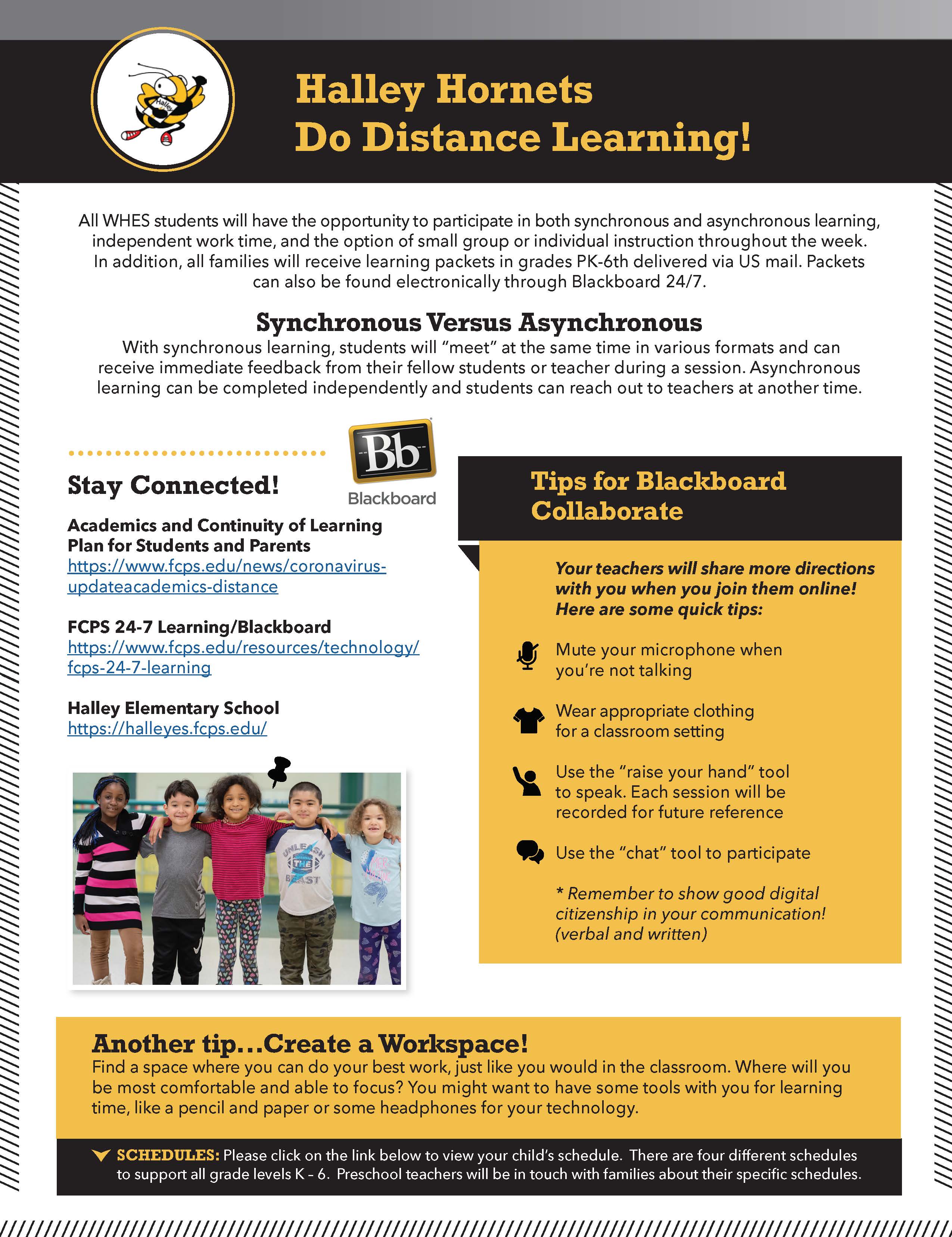 Halley Elementary distance learning plan
